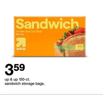 Target up & up 150-ct. sandwich storage bags offer