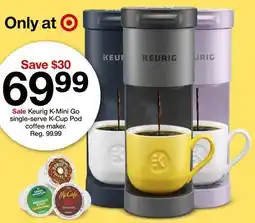 Target Keurig K-Mini Go single-serve K-Cup Pod coffee maker offer