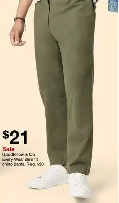 Target Goodfellow & Co Every Wear slim fit chino pants offer