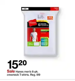 Target Hanes men's 6-pk. crewneck T-shirts offer