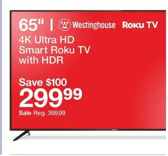 Target 65 4K Ultra HD Smart Roku TV with HDR offer