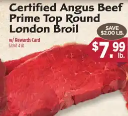 Dearborn Market Certified Angus Beef Prime Top Round London Broil offer
