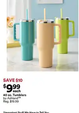 Michaels 40 oz. Tumblers by Ashland offer