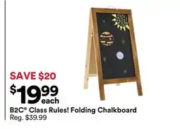 Michaels B2C Class Rules! Folding Chalkboard offer