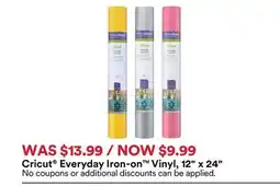 Michaels Cricut Everyday Iron-on TM Vinyl, 12 x 24 offer