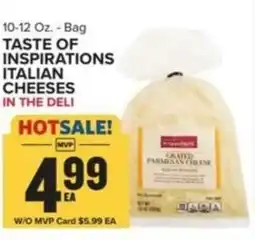 Food Lion TASTE OF INSPIRATIONS ITALIAN CHEESES offer