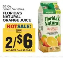 Food Lion Florida's Natural ORANGE JUICE offer