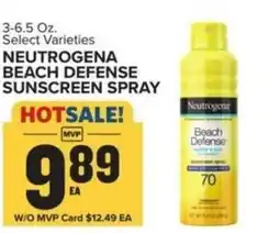 Food Lion NEUTROGENA BEACH DEFENSE SUNSCREEN SPRAY offer