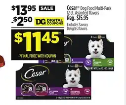 Dollar General Cesar Dog Food Multi-Pack offer