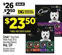 Dollar General Cesar Dog Food Multi-Pack offer