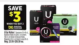 Dollar General U by Kotex offer