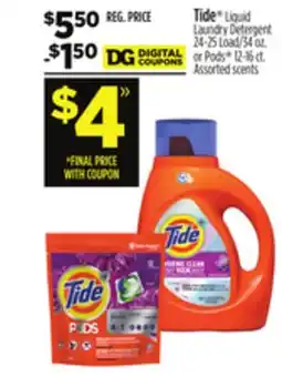 Dollar General Tide Liquid Laundry Detergent offer
