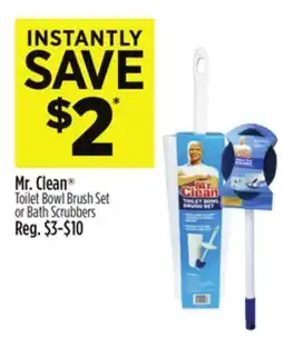 Dollar General Mr. Clean Toilet Bowl Brush Set or Bath Scrubbers offer