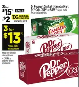 Dollar General Dr Pepper ,Sunkist , Canada Dry , RC Cola, 7UP or A & W offer