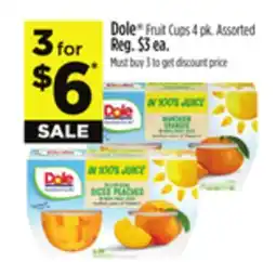 Dollar General Dole Fruit Cups offer