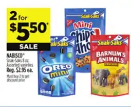 Dollar General NABISCO Snak-Saks offer