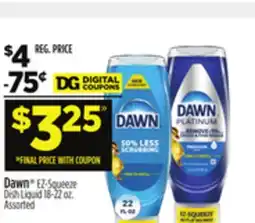Dollar General Dawn EZ-Squeeze Dish Liquid offer
