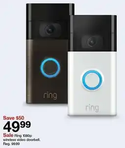 Target Ring 1080p wireless video doorbell offer