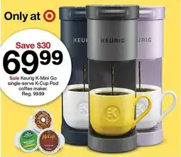 Target Keurig K-Mini Go single-serve K-Cup Pod coffee maker offer