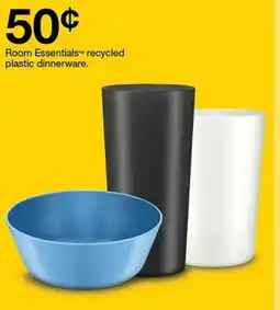 Target Room Essentials recycled plastic dinnerware. offer