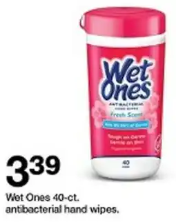 Target Wet Ones 40-ct. antibacterial hand wipes. offer