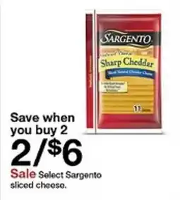 Target Select Sargento sliced cheese offer