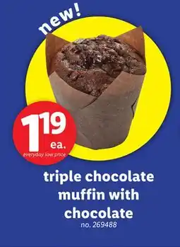 Lidl triple chocolate muffin with chocolate offer