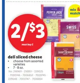 Lidl deli sliced cheese offer