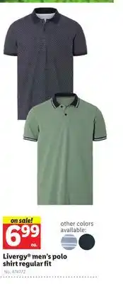 Lidl Livergy men's polo shirt offer