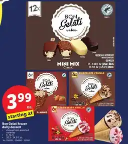 Lidl Bon Gelati frozen dairy dessert offer