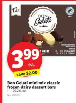 Lidl Bon Gelati mini mix classic frozen dairy dessert bars offer
