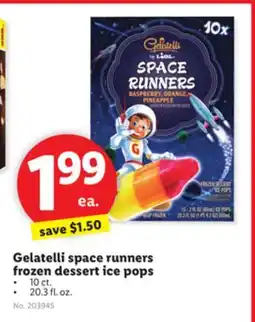 Lidl Gelatelli space runners frozen dessert ice pops offer