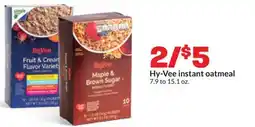 Hy-Vee Hy-Vee instant oatmeal offer