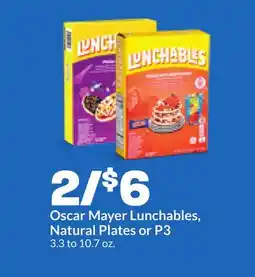 Hy-Vee Oscar Mayer Lunchables, Natural Plates or P3 offer
