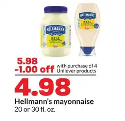 Hy-Vee Hellmann's Mayonnaise offer