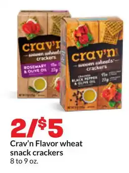 Hy-Vee Crav'n Flavor wheat snack crackers offer