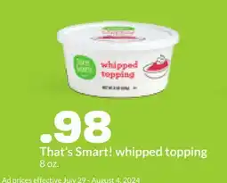 Hy-Vee That's Smart! whipped topping offer
