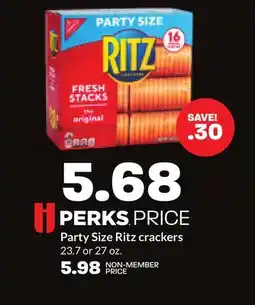 Hy-Vee Party Size Ritz crackers offer