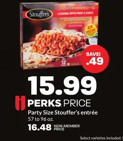 Hy-Vee Party Size Stouffer's entrée offer