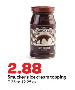 Hy-Vee Smucker's ice cream topping offer