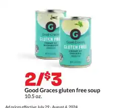 Hy-Vee Good Graces gluten free soup offer