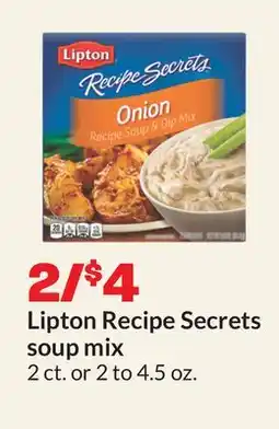 Hy-Vee Lipton Recipe Secrets soup mix offer