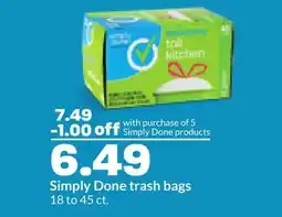 Hy-Vee Simply Done trash bags offer