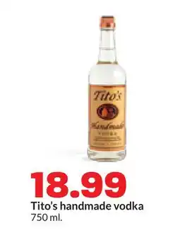 Hy-Vee Tito's handmade vodka offer