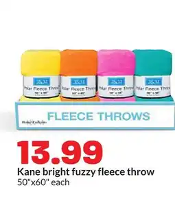 Hy-Vee Kane bright fuzzy fleece throw offer