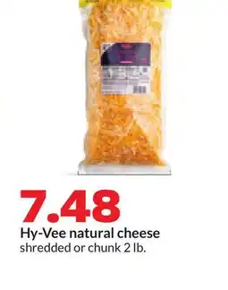 Hy-Vee Hy-Vee natural cheese offer