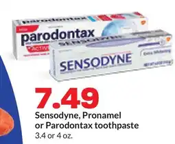 Hy-Vee Sensodyne, Pronamel or Parodontax toothpaste offer