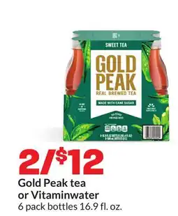 Hy-Vee Gold Peak tea or Vitaminwater offer