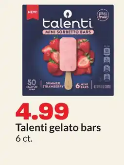 Hy-Vee Talenti gelato bars offer