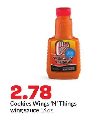 Hy-Vee Cookies Wings'N'Things wing sauce offer